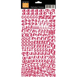 Red Alpha Stickers By Bazzill