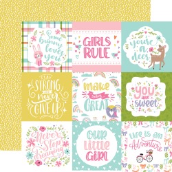 4x4 Journaling Cards Paper - All About A Girl - Echo Park found on Bargain Bro from A Cherry On Top Crafts for $0.99