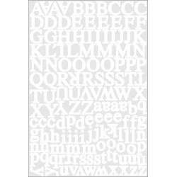 Headline White Alpha Stickers - Karen Foster