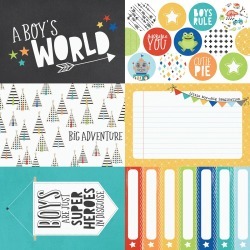 4 x 6 Elements Paper - Lil Dude - Simple Stories