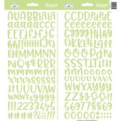 Limeade Abigail Alpha Stickers - Doodlebug