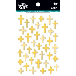 Bananas For You - Illustrated Faith Basics Puffy Cross Stickers