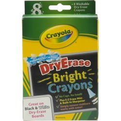 8/Pkg - Crayola Bright Dry-Erase Crayons
