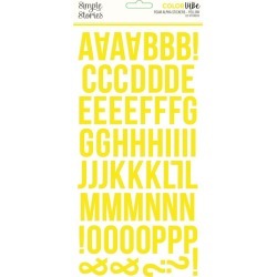 Yellow Foam Alpha Stickers - Simple Stories - PRE ORDER