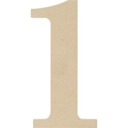 1 - MDF Classic Font Wood Letters & Numbers 9.5"