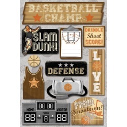 Basketball Champ Cardstock Stickers - Karen Foster