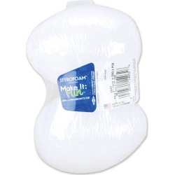 White - Styrofoam Eggs 3.1875"X2.8125" 2/Pkg