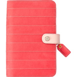 Pink Stitched Stripe Binder