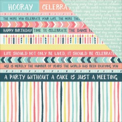 Streamers 12x12 Paper - Party Time - KaiserCraft