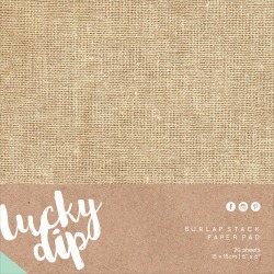 Burlap Stack 6 x 6 Paper Pad - Lucky Dip - KaiserCraft