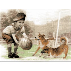 Football Team (14 Count) - RIOLIS Counted Cross Stitch Kit 15.75"X11.75"