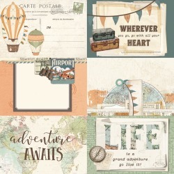 4x6 Element Paper - Simple Vintage Traveler - Simple Stories