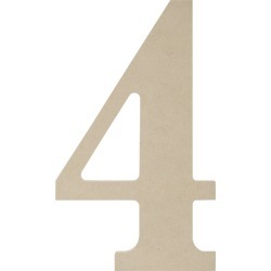 4 - MDF Classic Font Wood Letters & Numbers 9.5"