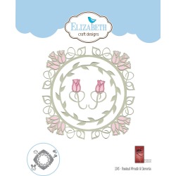 A Way With Words-Rose Wreath & Elements - Elizabeth Craft Metal Die
