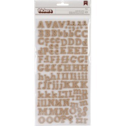 Eric - Burlap - DIY Thickers Alphabet Stickers 6 inches X11 inches Sheets 2/Pkg