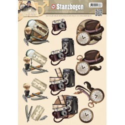 Shaving/Camera/Pocket Watch - Find It Trading Amy Design It's A Mans World Punchout Sheet