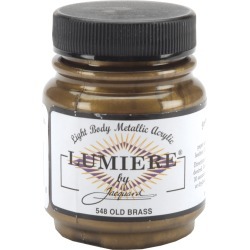 Old Brass - Jacquard Lumiere Metallic Acrylic Paint 2.25oz