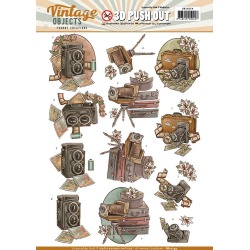 Vintage Camera - Find It Yvonne Creations Vintage Objects Punchout Sheet