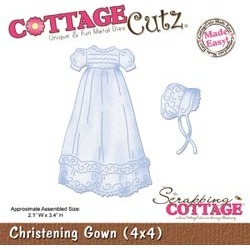 Christening Gown 4x4 Metal Die - Cottage Cutz