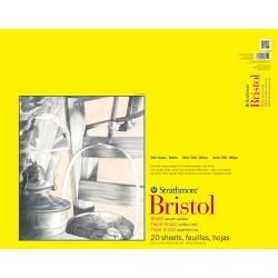 100lb 20 Sheets - Strathmore Smooth Bristol Paper Pad 19\