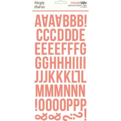 Coral Foam Alpha Stickers - Simple Stories - PRE ORDER