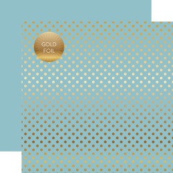 Bluebell Gold Foil Dot Paper - Spring Gold Foil 2018 - Echo Park
