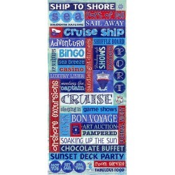 Cruise Words Glitter Stickers - Sandylion