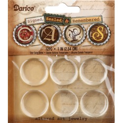 Round - Clear Epoxy Domes 1" 12/Pkg