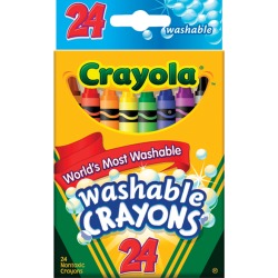 Crayola Washable Crayons, 24/Pkg -
