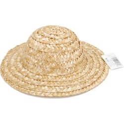 Natural - Round Top Straw Hat 9"