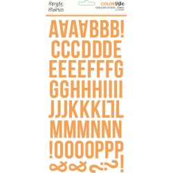 Orange Foam Alpha Stickers - Simple Stories - PRE ORDER