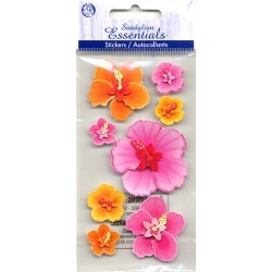 Hibiscus Flowers Stickers - Sandylion