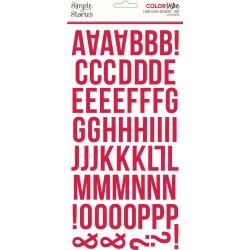 Red Foam Alpha Stickers - Simple Stories - PRE ORDER