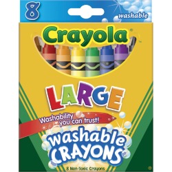 8/Pkg - Crayola Large Washable Crayons