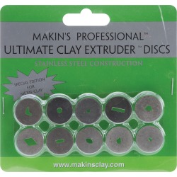 Makin's Professional Ultimate Clay Extruder Discs 10/Pkg - Stainless Steel For M