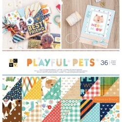 Playful Pets DCWV Double-Sided Cardstock Stack