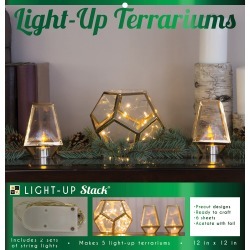 5 Holiday Terrariums - DCWV DIY Light Up Project Stack