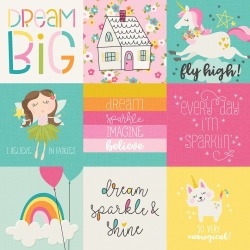4x4 Elements Paper - Dream Big - Simple Stories