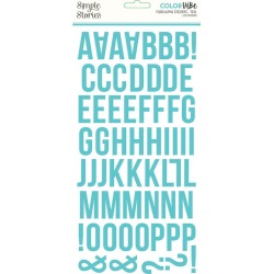 Teal Foam Alpha Stickers - Simple Stories - PRE ORDER