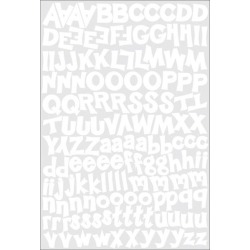 Funky White Alpha Stickers - Karen Foster