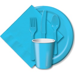 Pastel Blue - Paper Hot & Cold Cups 9oz 24/Pkg