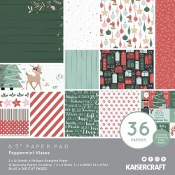 Peppermint Kisses 6.5 x 6.5 Kaisercraft Paper Pad