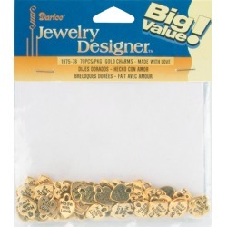 Gold Made With Love - Metal Charms 75/Pkg