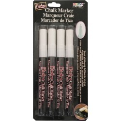 White - Bistro Chalk Marker Fine Point Set 4/Pkg