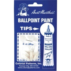 Aunt Martha's Ballpoint Paint Tube Replacement Tips 6/Pkg-