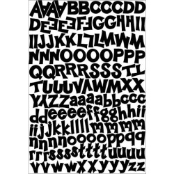 Funky Black Alpha Stickers - Karen Foster
