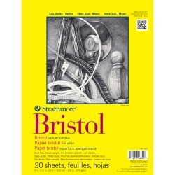 100lb 20 Sheets - Strathmore Vellum Bristol Paper Pad 14\