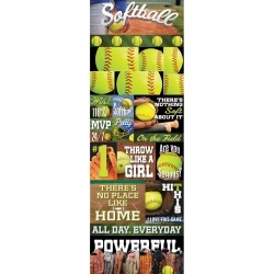 Softball Die - cut Stickers - Real Sports - Reminisce
