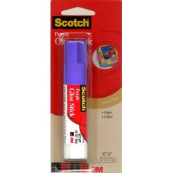 Purple Glue Stick 3M Scotch Adhesive .52 oz