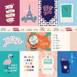 3X4 Journaling Cards Paper - Let's Travel - Carta Bella